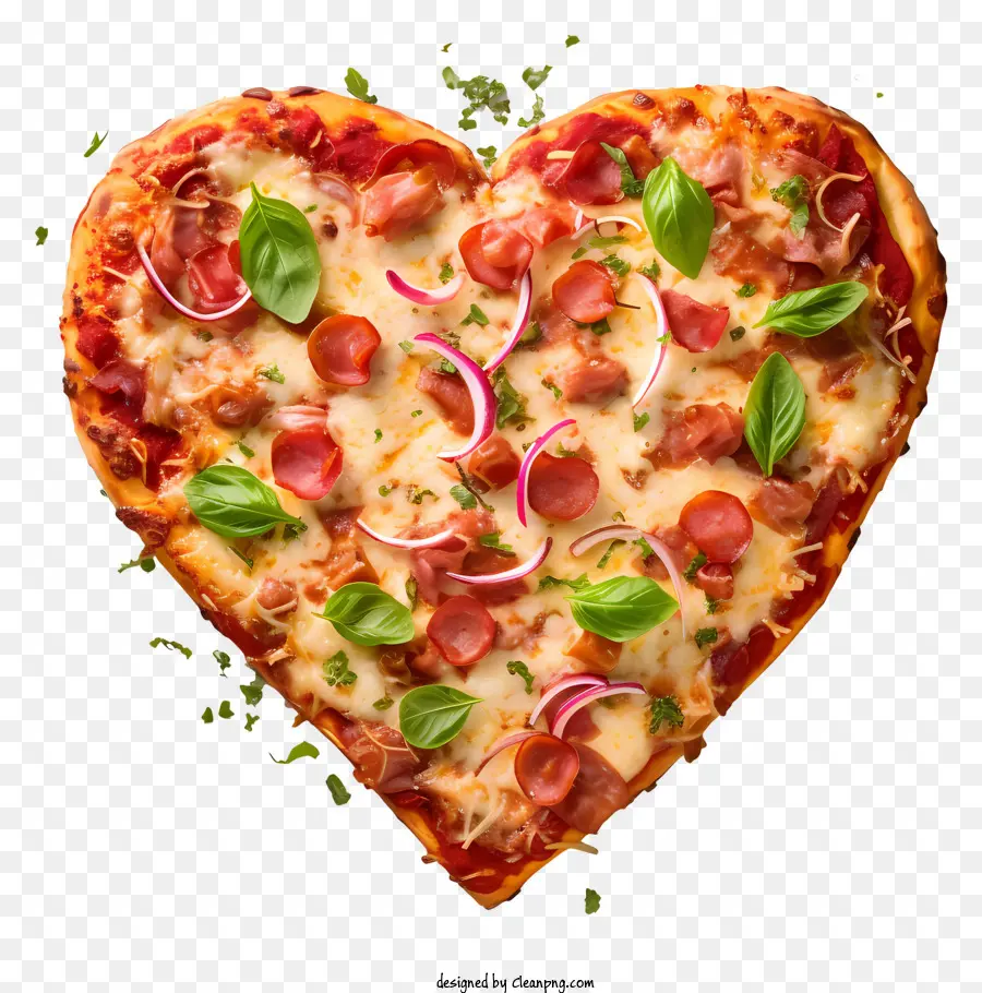 Pizza De San Valentín，Pizza En Forma De Corazón PNG