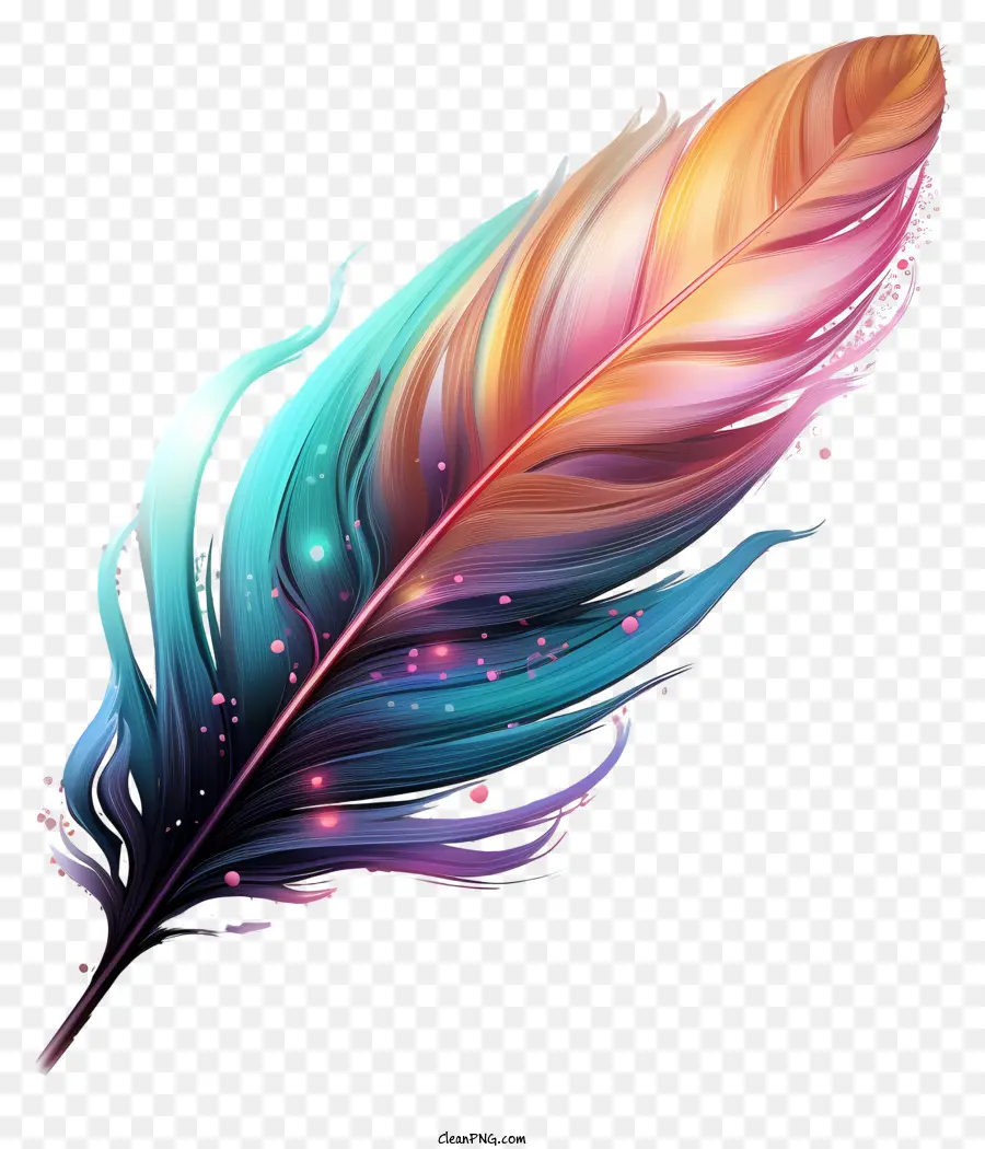 La Fantasía De La Pluma，Coloridas Plumas PNG