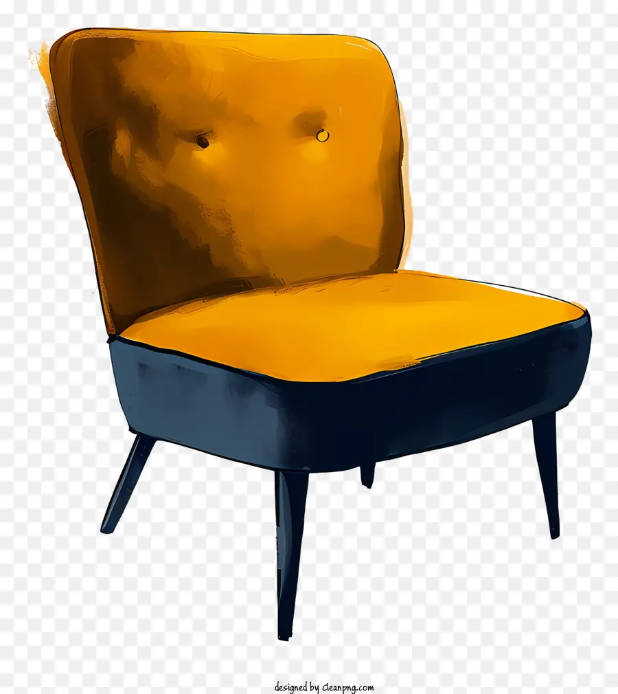 Silla Moderna，Silla Azul Y Amarilla PNG