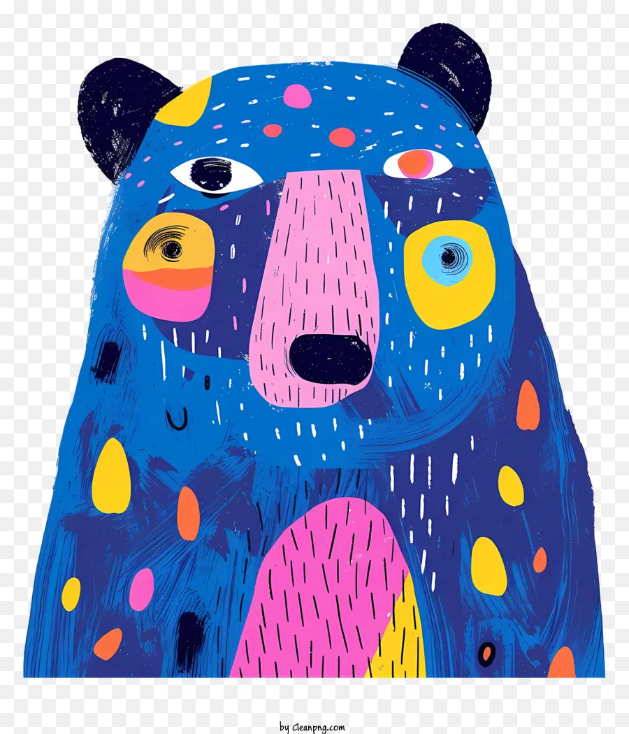 Oso Azul，Ilustración Del Oso PNG