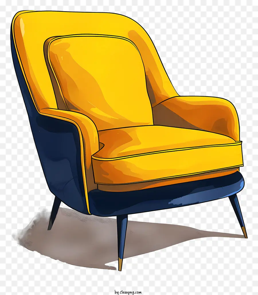 Sillón Moderno，Amarillo Sillón PNG