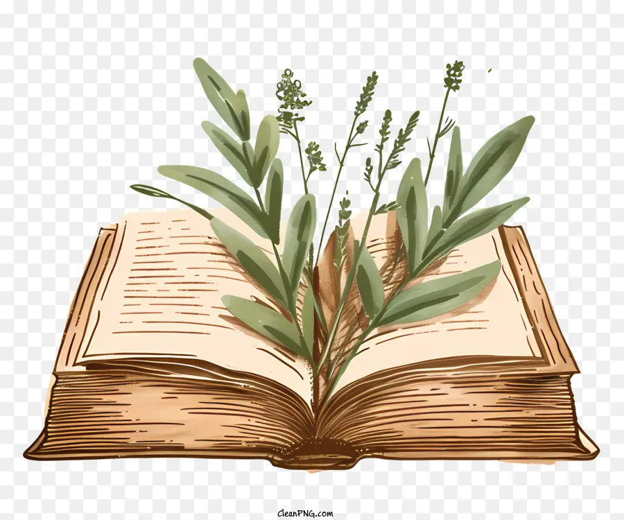 Libro Abierto，El Crecimiento De La Planta PNG