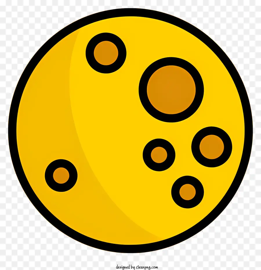 Luna Llena，Círculo Amarillo PNG