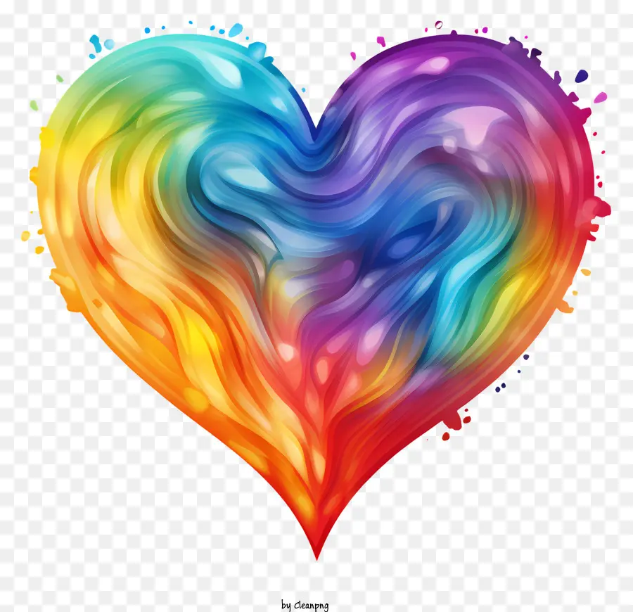 San Valentín Lgbt，Corazón Colorido PNG