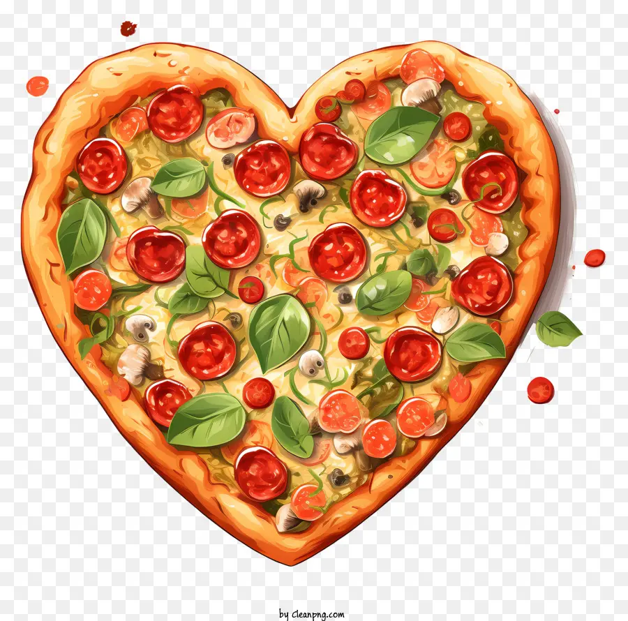 Pizza De San Valentín，Pizza En Forma De Corazón PNG