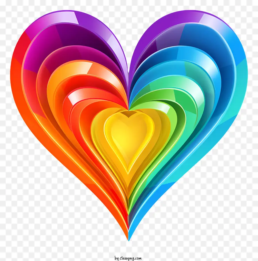 San Valentín Lgbt，Corazón Colorido PNG