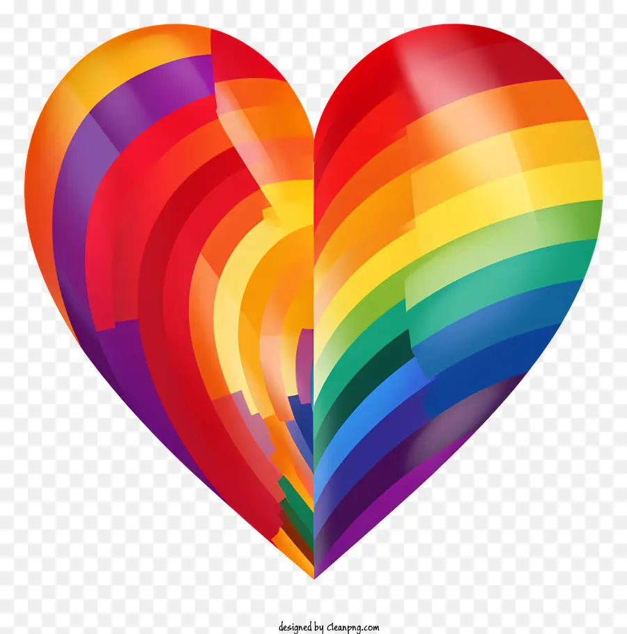 Valentín Lgbt，Arco Iris Del Corazón PNG