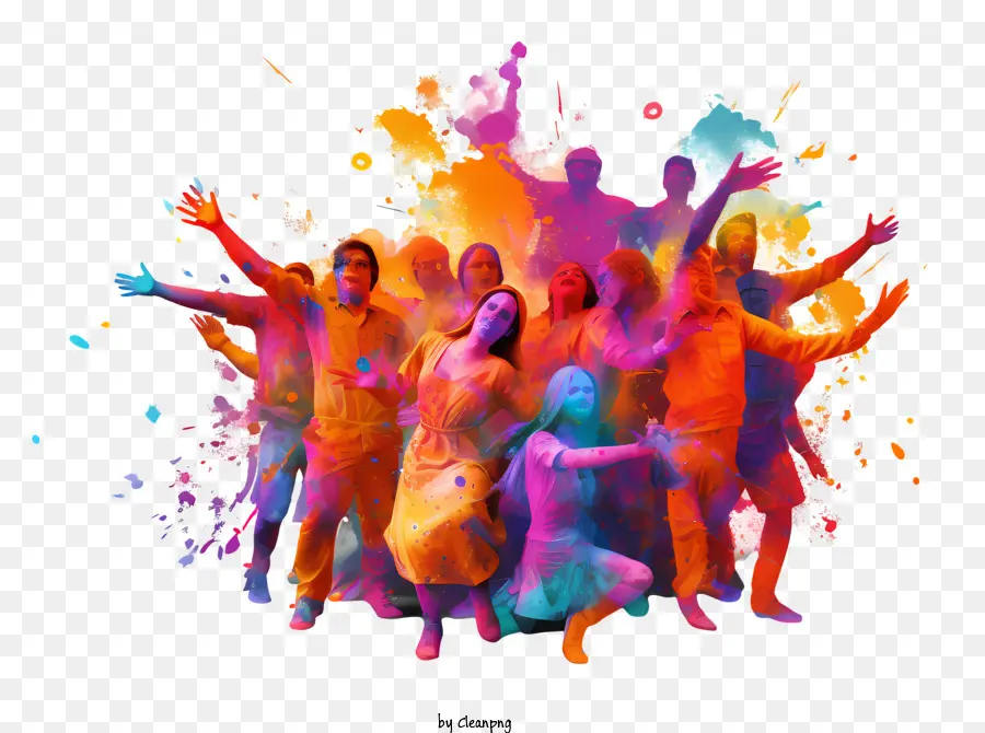 Holi，Foto De Grupo PNG