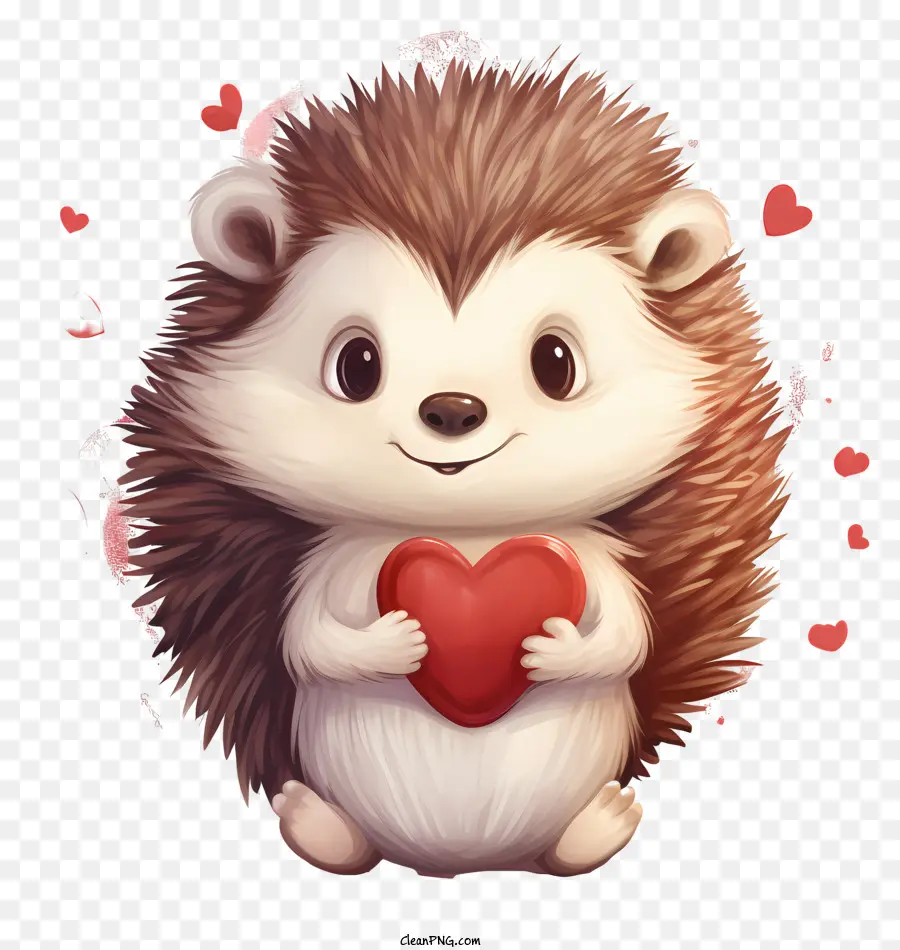 Hedgehog De San Valentín，Lindo Erizo PNG