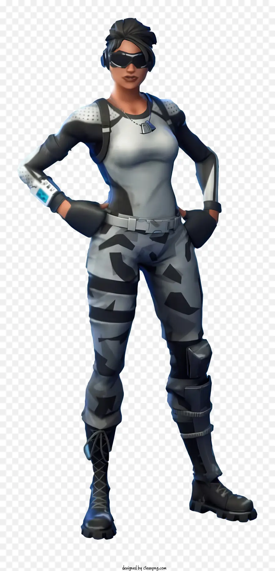 Fortnite，Mujeres Con Atuendo Militar PNG