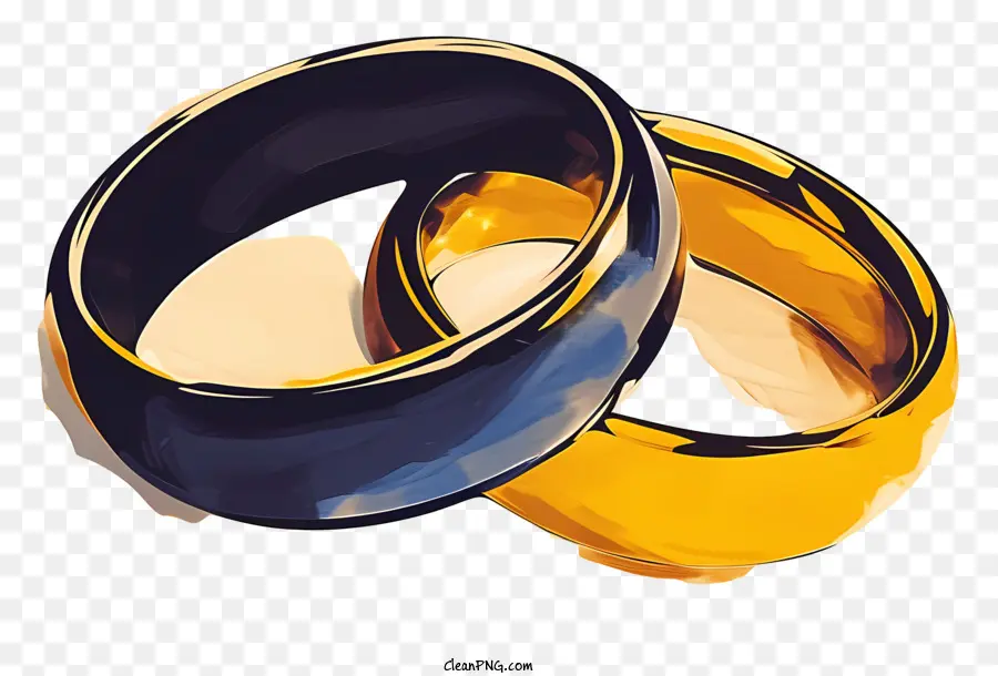 Anillos De Boda，Anillos Amarillos Y De Oro PNG