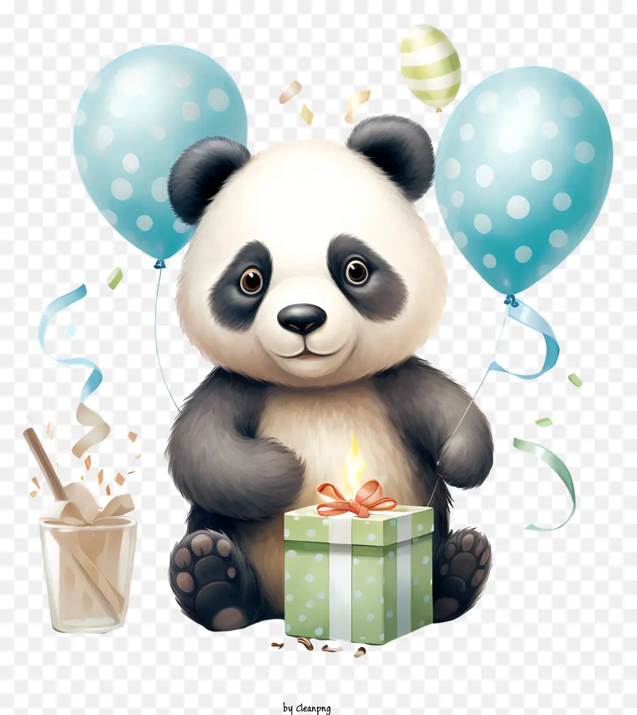 Día Del Panda，Panda Con Pastel PNG