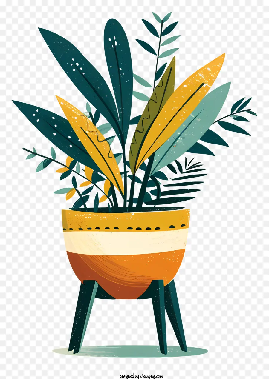 Maceta Moderna，Planta En Maceta PNG