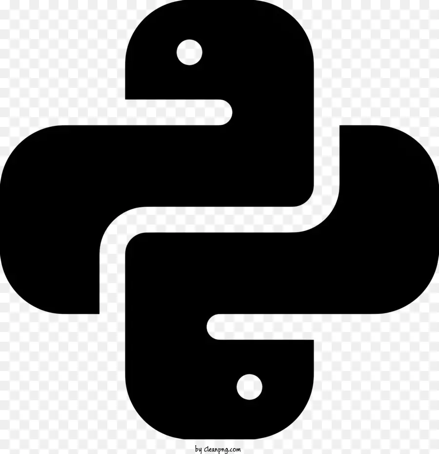 Python Logotipo，En Blanco Y Negro Patrón PNG