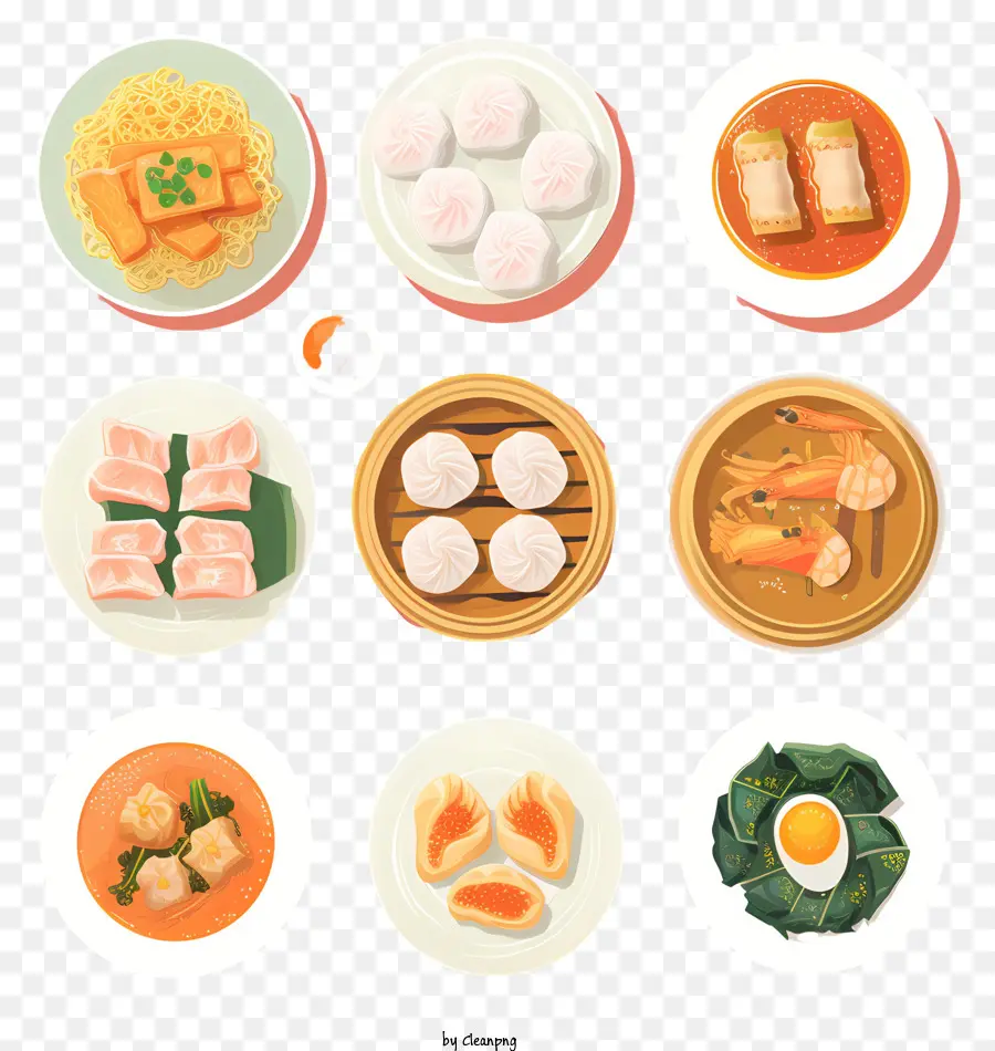 La Comida China，Platos PNG