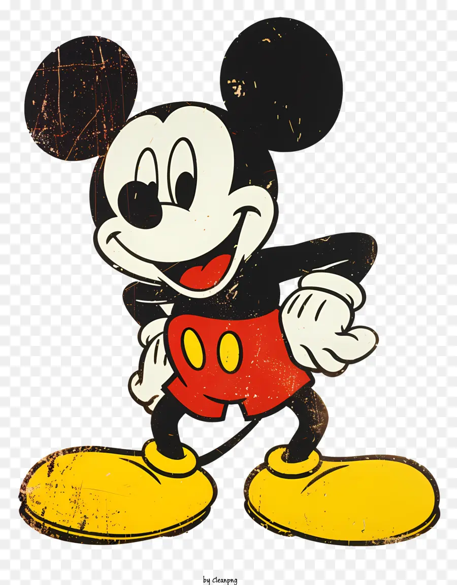 Mickey Mouse，Sombrero Amarillo PNG