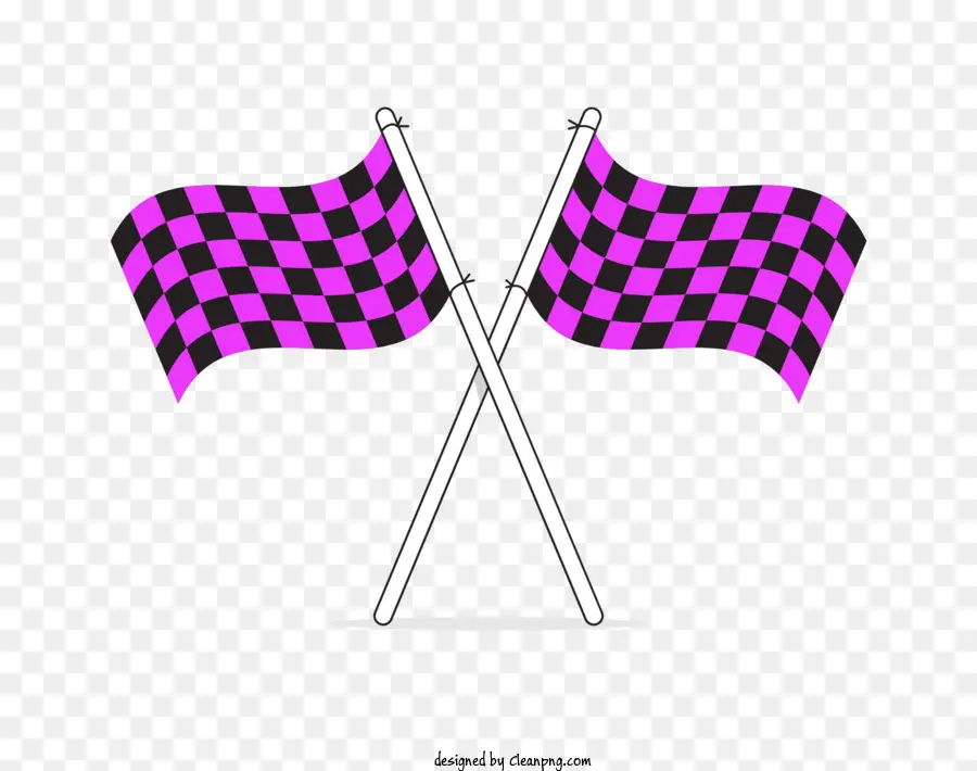 Banderas Cruzadas，Banderas A Cuadros PNG