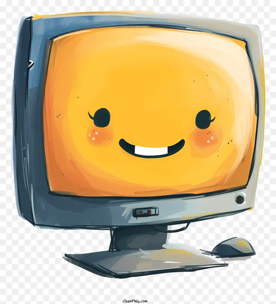 Monitor De La Computadora，Cara Sonriente PNG