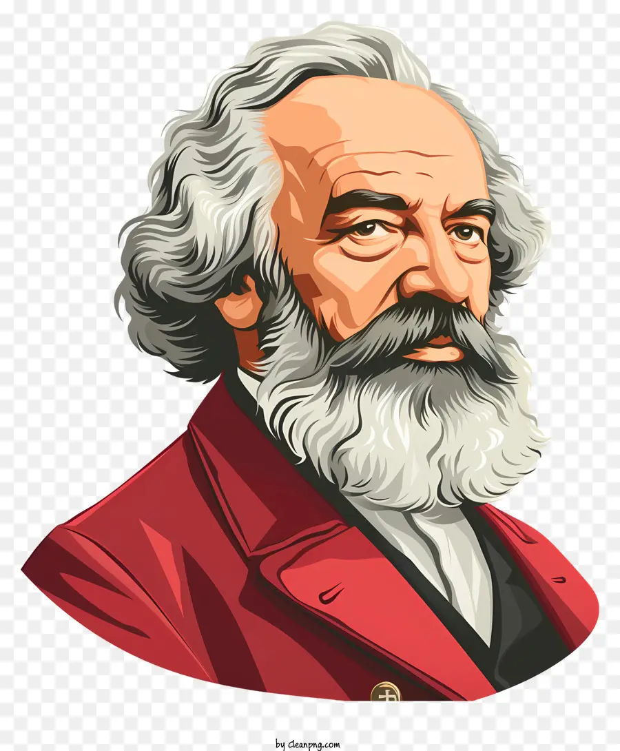 Karl Marx，Chaqueta Roja PNG