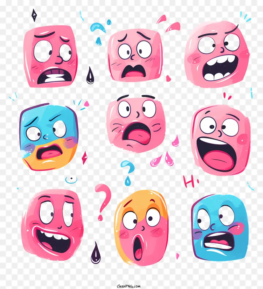 Emoticones，Emociones PNG