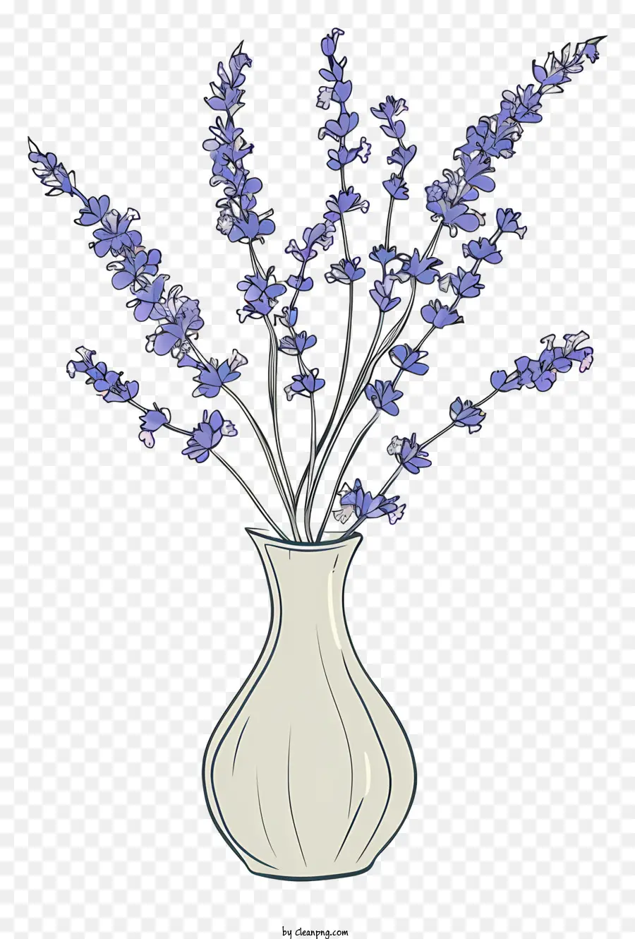 Lavanda En Jarrón，Florero PNG