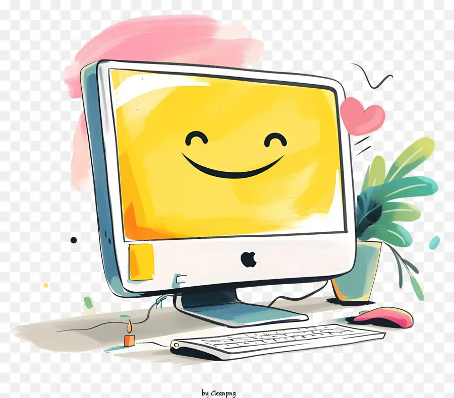 Monitor De La Computadora，Sonriente PNG