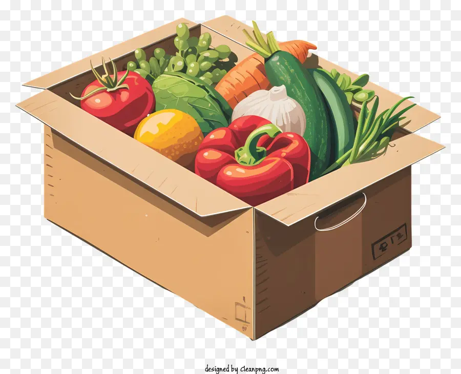 Caja De Verduras，Alimento PNG