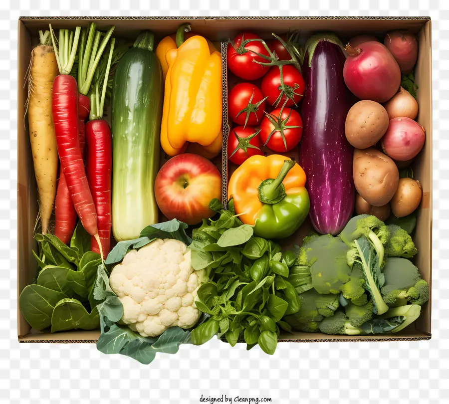 Caja De Verduras，Fresco PNG