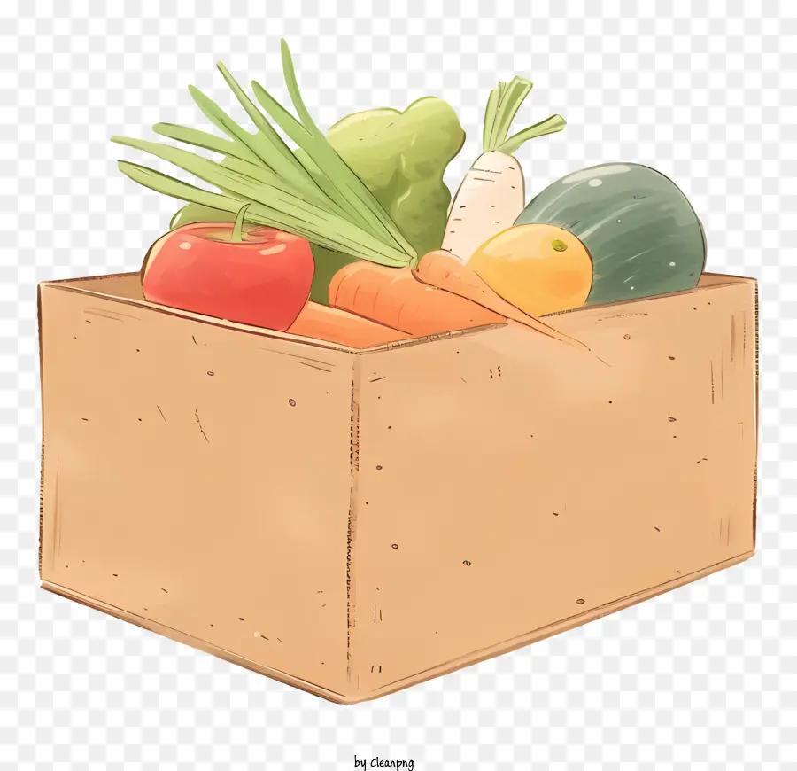 Caja De Verduras，Comestibles PNG