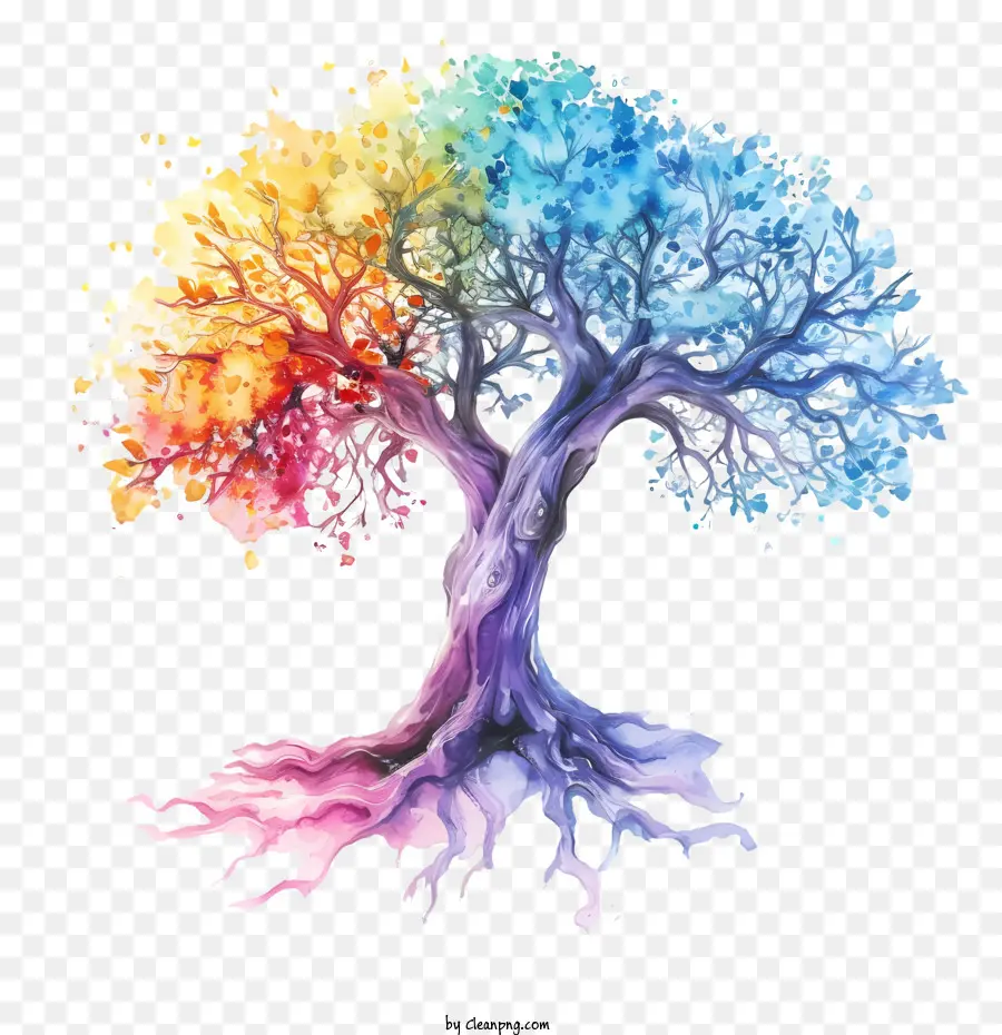 Árbol，Colorido árbol PNG