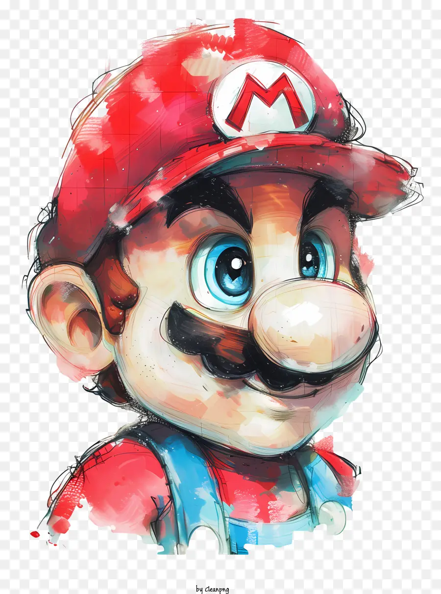 Mario，Camisa Azul PNG