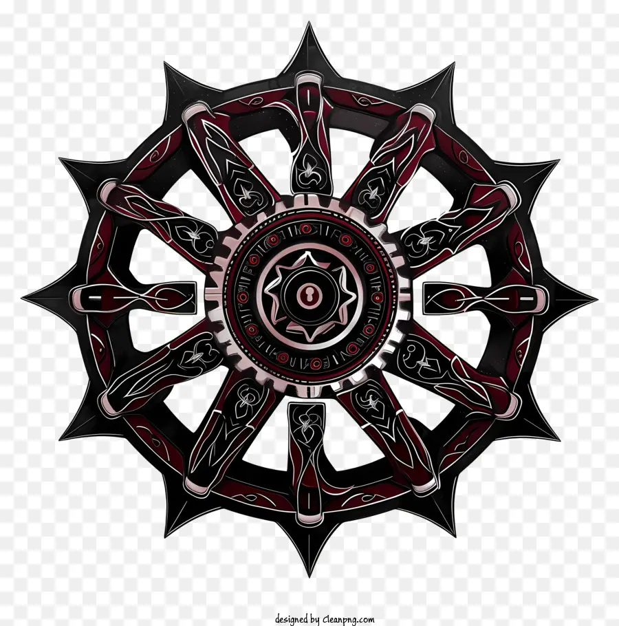 Engranaje，Rueda Negra Y Roja PNG