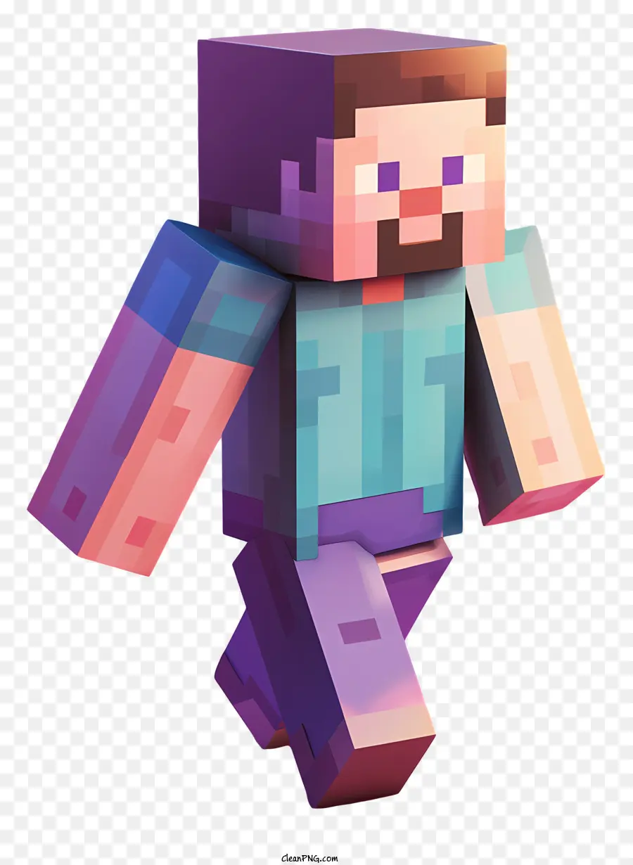 Steve De Minecraft，Pantalón Azul PNG