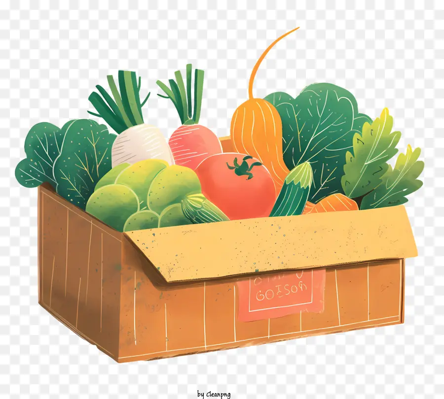 Caja De Verduras，Verduras PNG