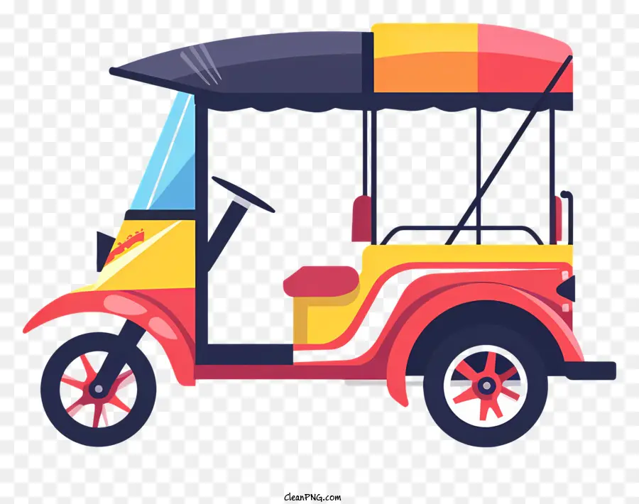 Auto Rickshaw，Los Colores Brillantes PNG