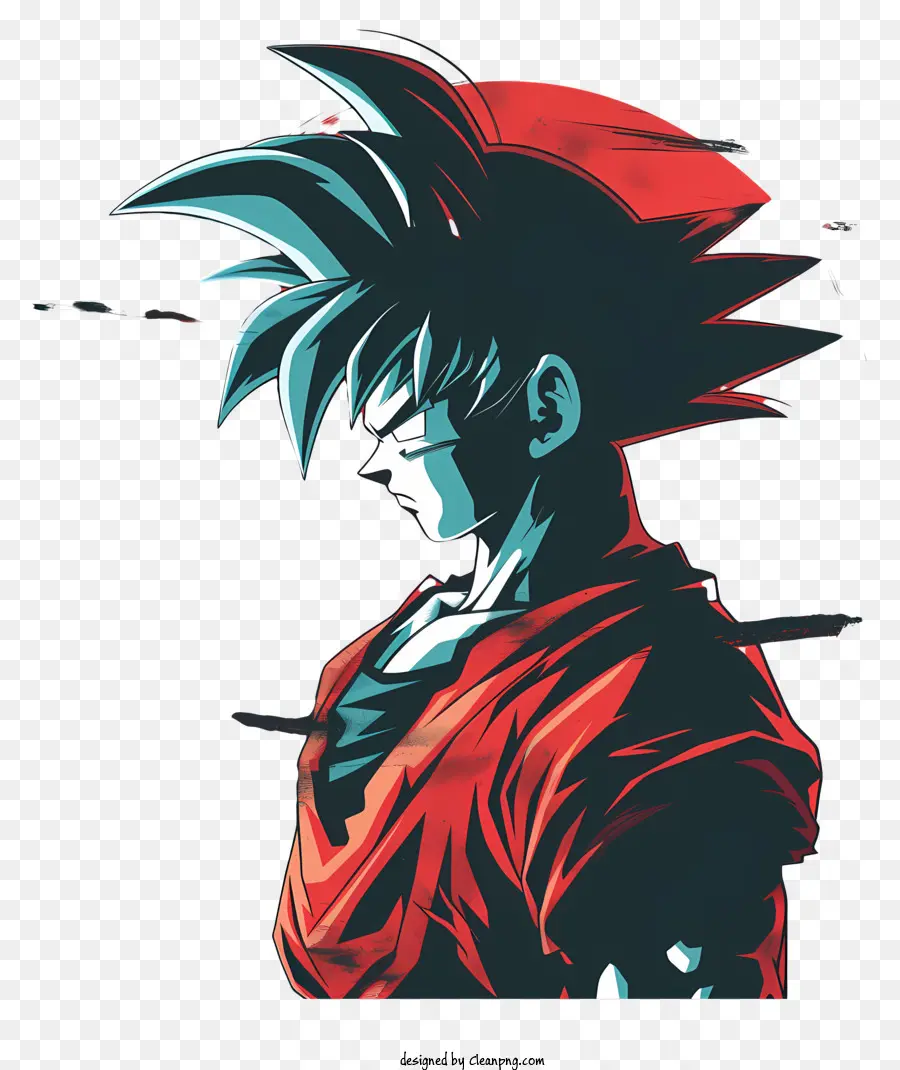 Goku，Camiseta Roja PNG