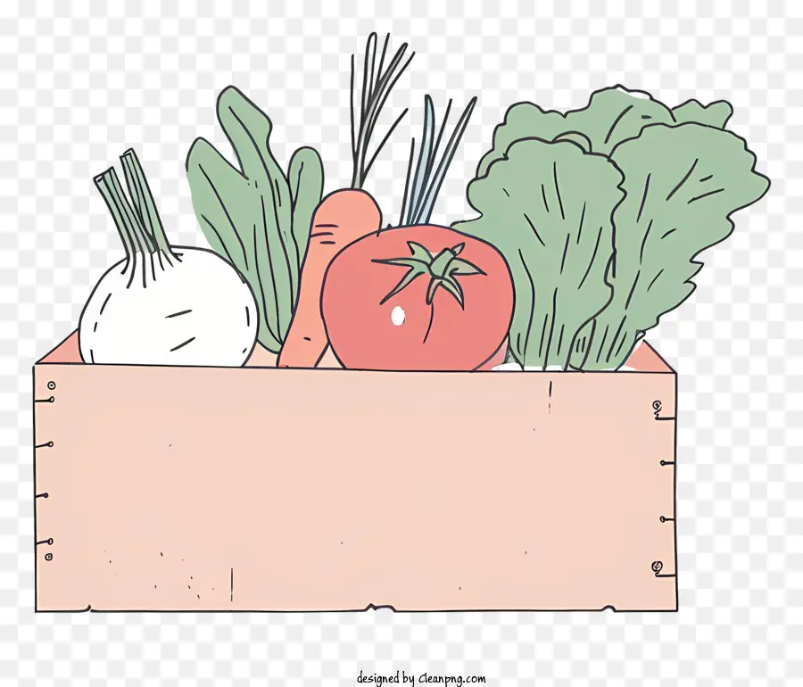 Caja De Verduras，Fresco PNG