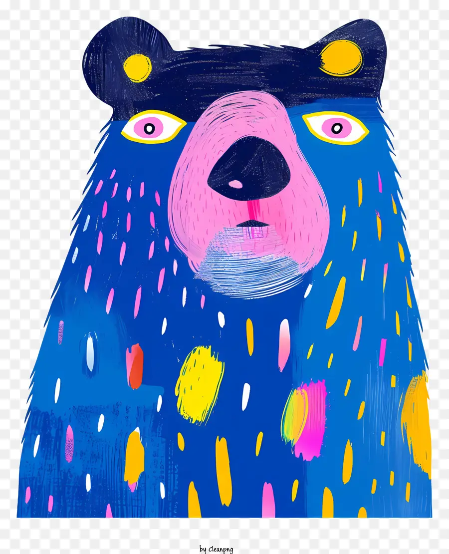 Oso Azul，Oso De Pintura PNG