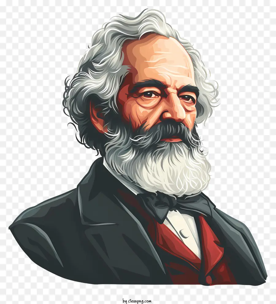 Karl Marx，Bigote PNG
