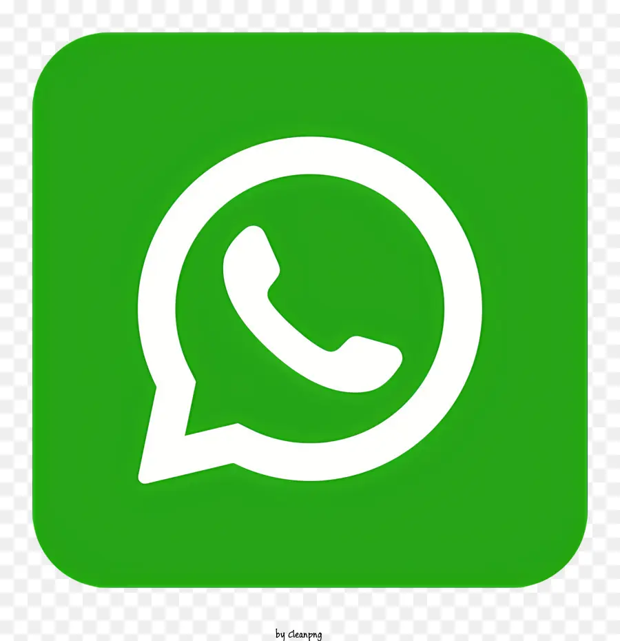 Logotipo De Whatsapp，Cuadrado Verde PNG