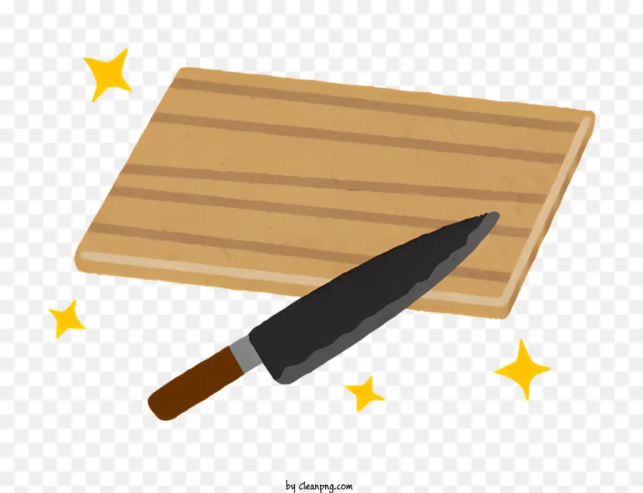 Elementos De Cocina，Tabla De Cortar Y Cuchillo PNG