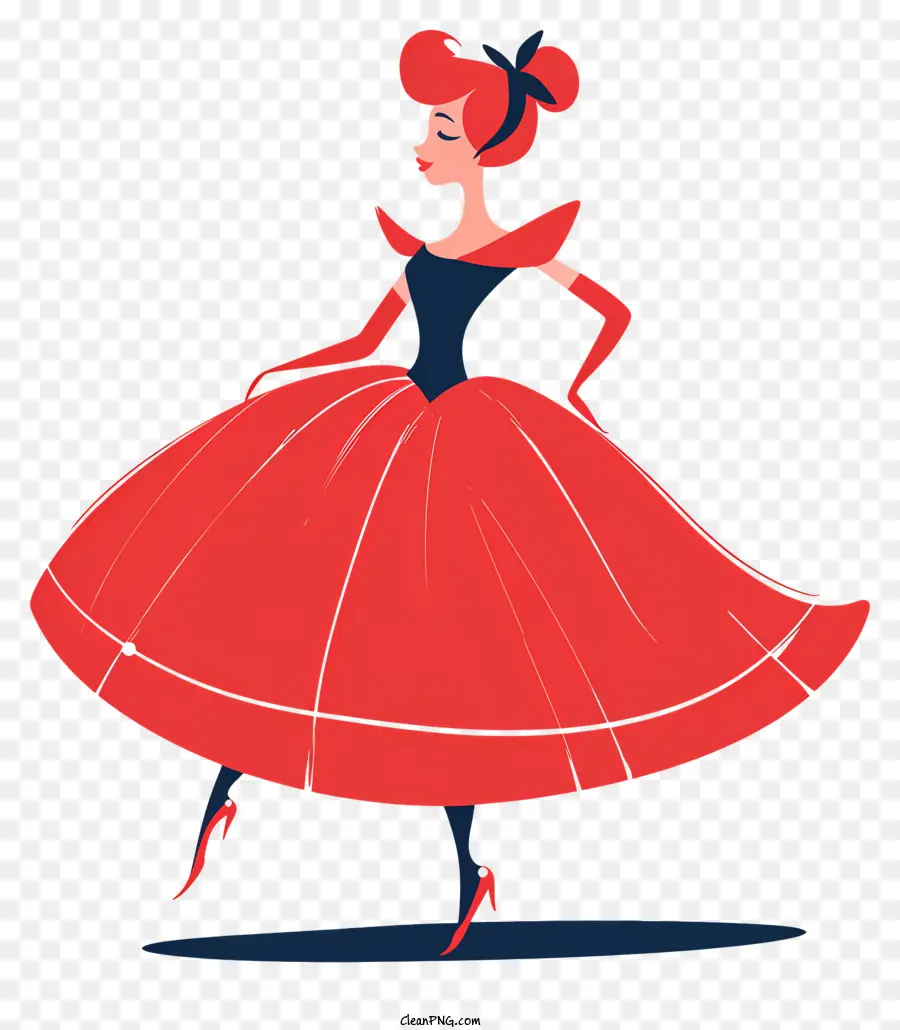 La Princesa，Vestido Rojo PNG