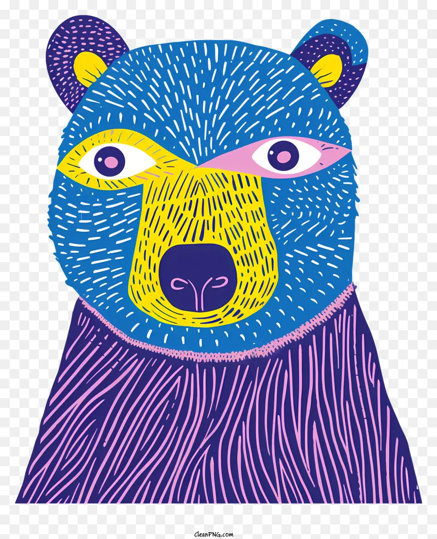 Oso Azul，Oso De Arte PNG