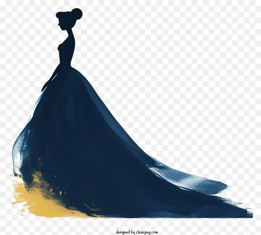 La Princesa，Mujer Con Vestido Azul PNG