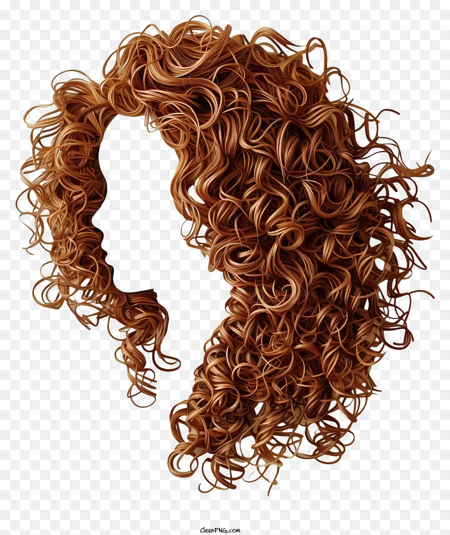 Peluca，Mujer Con Cabello Rojo Rizado PNG