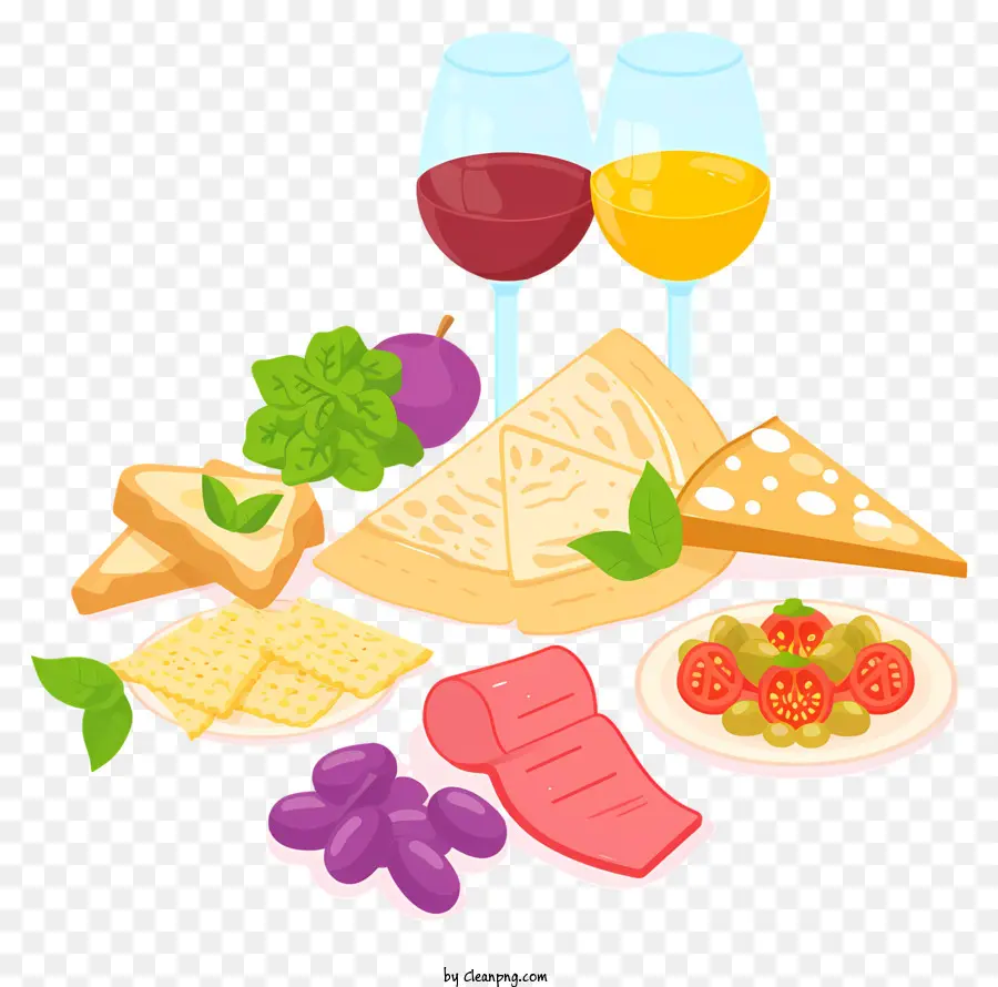 Pesaj，Vino Y Uvas PNG