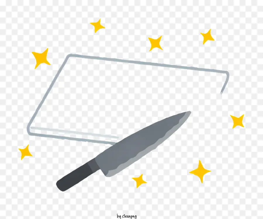 Elementos De Cocina，Tabla De Cortar Y Cuchillo PNG