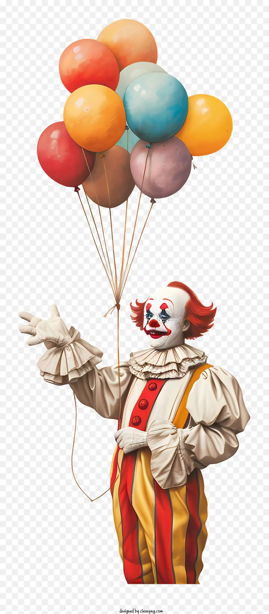 Payaso Con Globos，Personaje De Dibujos Animados PNG