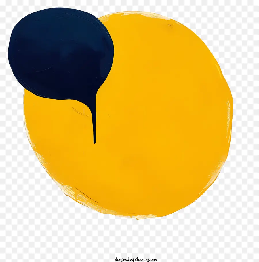 Discurso Burbuja，Círculo Amarillo PNG