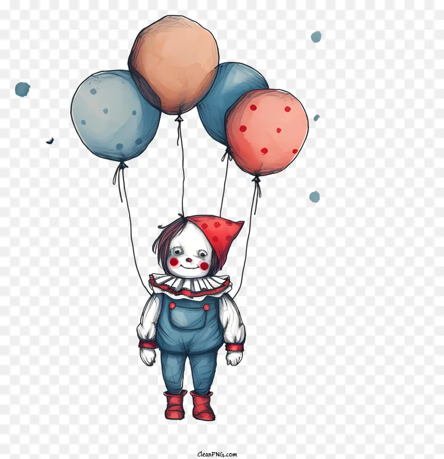 Payaso Con Globos，Dibujos Animados De Payaso PNG